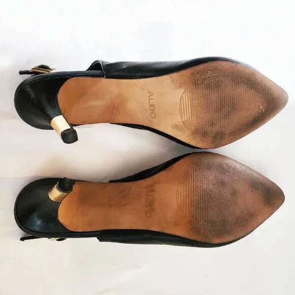 Aldo leather pointed toe slingback heel - Picture 4 of 4